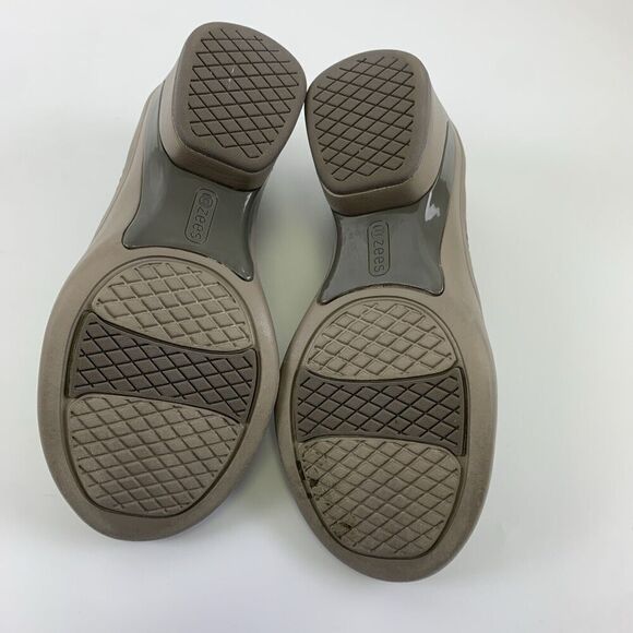 Bzees Electric Wedge Slip On Knit Stretch Breathable Taupe Round Comfort Women 7 - Picture 10 of 11